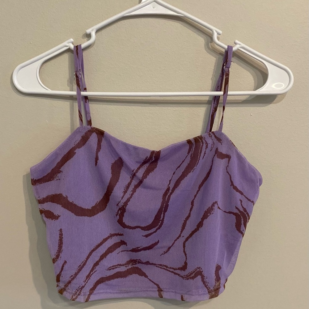 BP Purple Mini Skirt with Spaghetti Strap Top